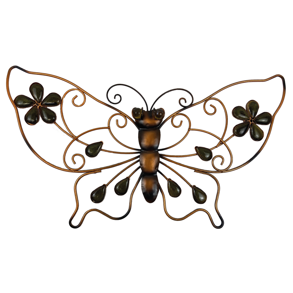 Motýl kov s kamínky střední 43 x 26 cm Prodex A00220