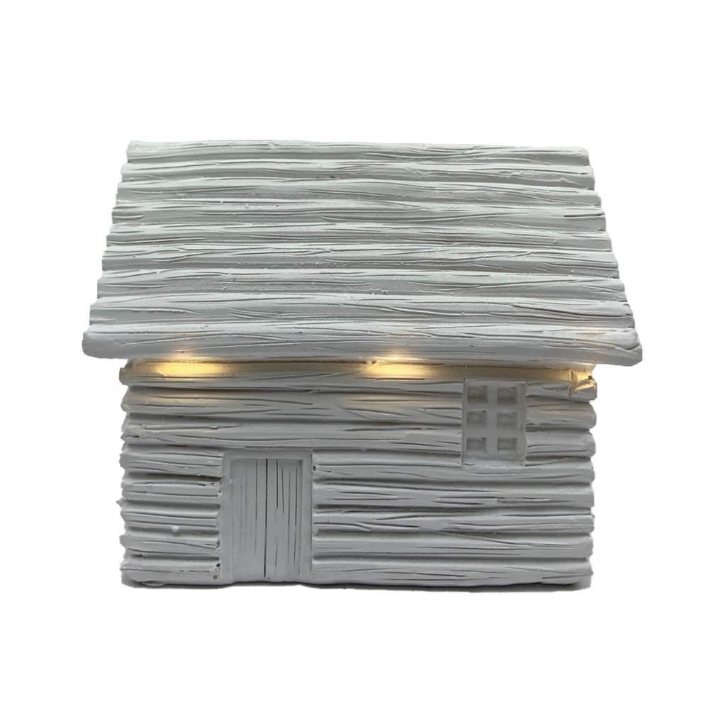 Domeček bílý LED 14 x 10 cm Prodex A00545