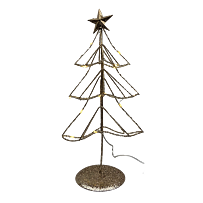 Stromek s hvězdou LED zlatý 30 cm Prodex X107040