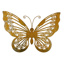 Motýl plechový rezavý závěsný 46 x 30 cm Prodex 522070
