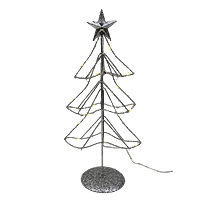 Stromek s hvězdou LED stříbrný 30 cm Prodex X107050