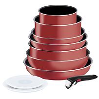 Ingenio Easy Cook & Clean Sada nádobí, 10 ks, červená TEFAL L1529402