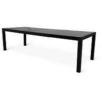 Grande Pasto XXL Zahradní rozkládací stůl 205/275 x 100 cm, hliník/artwood, černý NOELA 3457052
