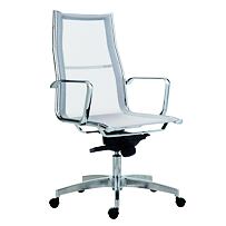 Kancelářská židle 8800 KASE MESH bílá - vysoká záda Antares