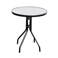 ZWT-03 Zahradní stůl ø 60 cm, černý ROJAPLAST 608