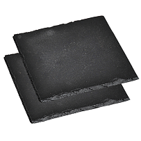 Servírovací tácky 2 ks, 20 x 20 cm, břidlice KESPER 38109