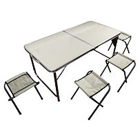 Campingový stůl a 4 stoličky XH120604