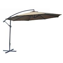 Slunečník boční ø 350 cm, hnědý ROJAPLAST 601/8