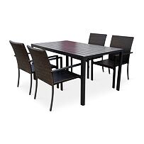 Zahradní jídelní nábytek - stůl Viking L + 4x židle Wicker Pat NOELA 34570514
