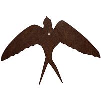Zahradní dekorace vlaštovka v letu 30 x 22 cm, corten CORGARDEN 1050