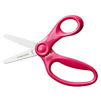 Dětské nůžky se zaoblenou špičkou 13 cm - růžové FISKARS 1064070