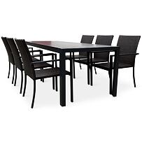 Zahradní jídelní nábytek - stůl Viking XL + 6x židle Wicker Pat NOELA 3457051185