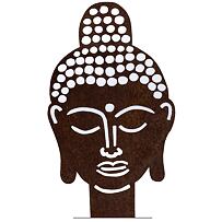 Zahradní dekorace Buddha 50 x 30 cm, corten CORGARDEN 1061