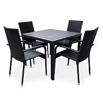 Zahradní jídelní nábytek - stůl Viking M + 4x židle Paris NOELA 34570493