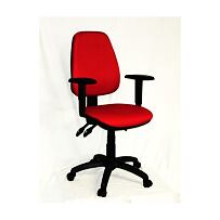 Kancelářská židle 1140 ASYN s područkami - červená Antares