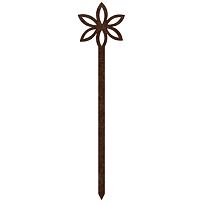 Zahradní dekorace květina 3, 68 x 16  cm, corten CORGARDEN 1056