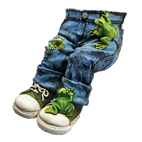 Květináč - obal sedící džíny + žabky a boty 37 x 21 x 28 cm Prodex A00379