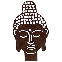 Zahradní dekorace Buddha 70 x 42 cm, corten CORGARDEN 1062