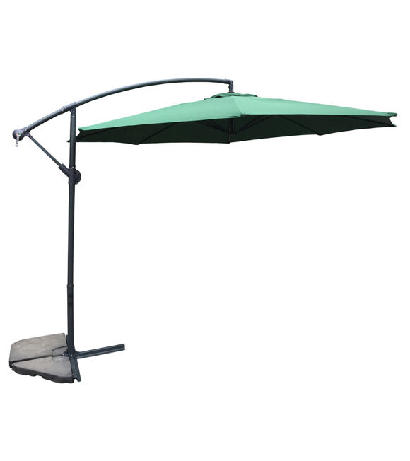 Slunečník boční ø 350 cm, zelený ROJAPLAST 601/5