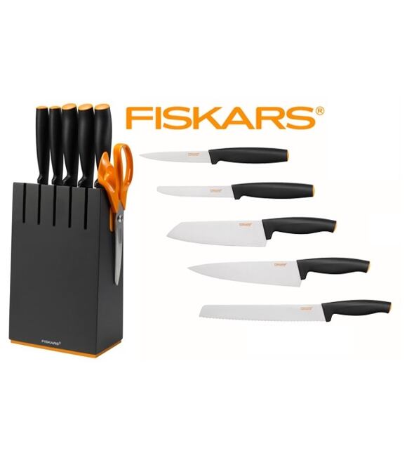 Blok černý s 5 noži Fiskars Functional Form 1014190