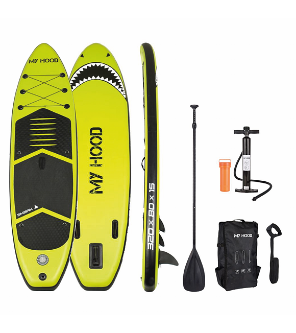 Shark Paddleboard nafukovací - žlutý My Hood 708015
