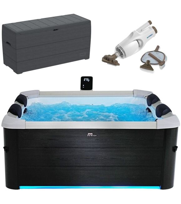 SET Oslo PLUS F-OS063WP NEW Vířivý bazén 1150 l MSPA 11406451 + Durabox 270 l +  Bazénový vysavač Pr