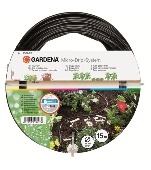 Gardena mds-kapací hadice nadzemní 4,6 mm (3/16"), 15 m  , 1362-20