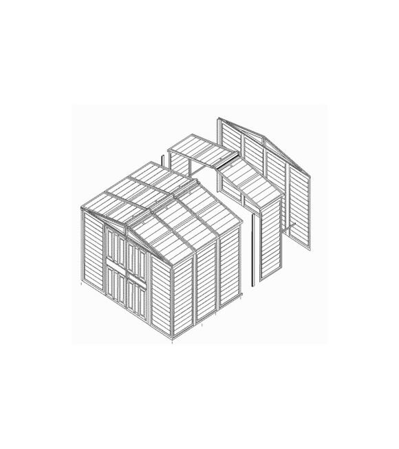 Prodlužovací modul pro domek Duramax Colossus - antracit 0,26 mm