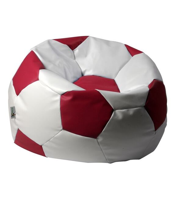 Sedací pytel EUROBALL BIG XL bílo-červený Antares