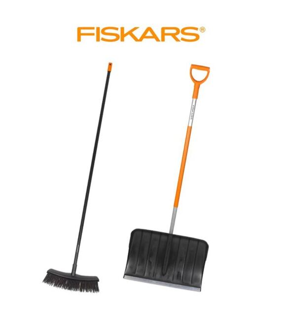 Hrablo SnowXpert Fiskars 143001 a koště Fiskars 1025921 sada