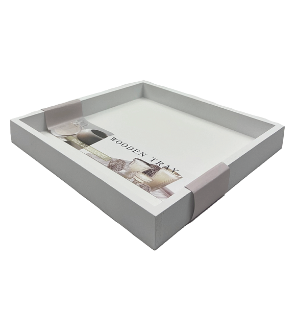 Tácek dřevěný čtverec bílý 25 x 25 cm Prodex 670710