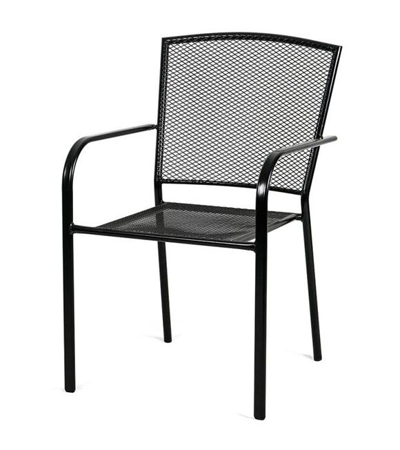 Lana steel ZWMC-19 Zahradní stohovatelná židle, ocel, černá NOELA 3457027