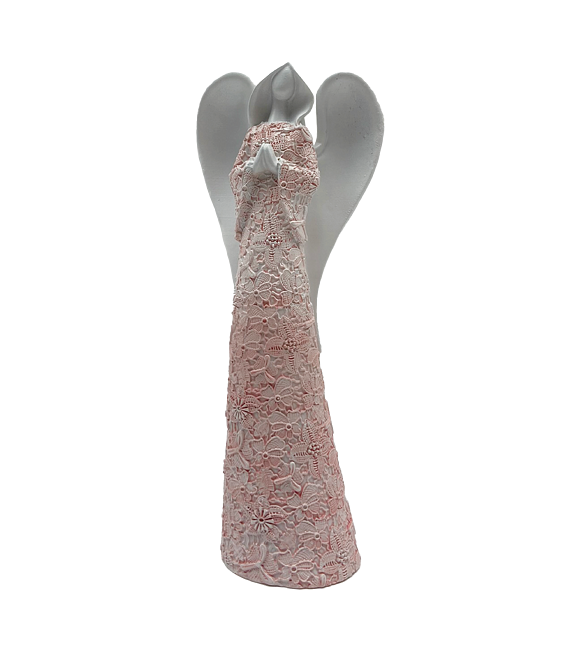 Anděl růžovobílý 23 cm Prodex JY211060