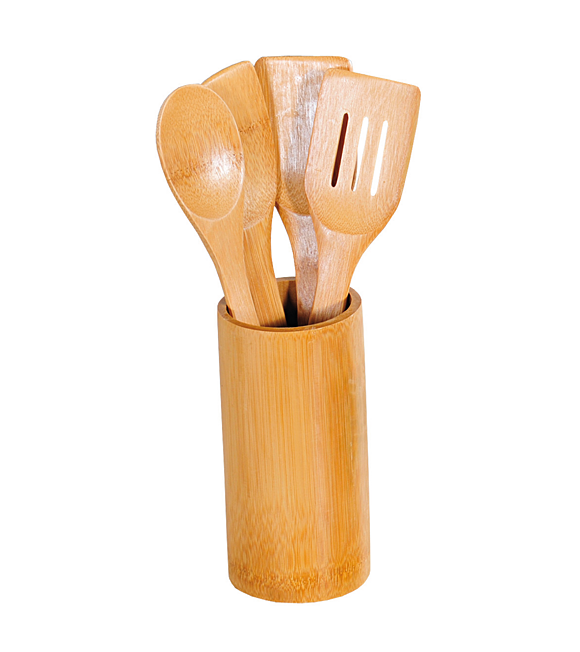Sada bambusového kuchyňského náčiní, Ø 8,5 cm, 5 ks, KESPER 81102