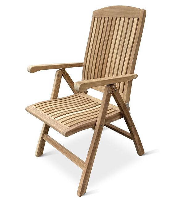 America I. Polohovací židle, teak, světle hnědá NOELA 345946
