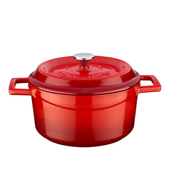 Hrnec Ø 20 cm, 2,6 l, litinový, červený LAVA METAL LVYTC20K2R