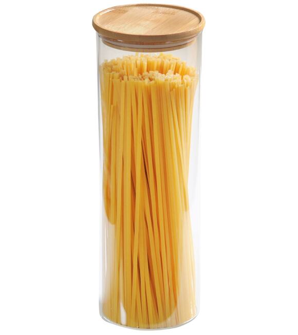 Skladovací nádoba, Ø 10 cm, 1800 ml, sklo/bambus KESPER 38011