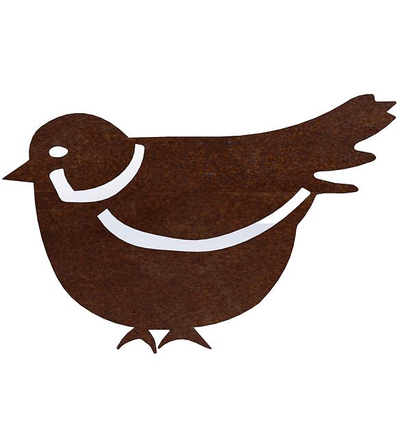 Zahradní dekorace vrabec 1, 15 x 10 cm, corten CORGARDEN 1057