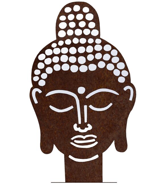 Zahradní dekorace Buddha 50 x 30 cm, corten CORGARDEN 1061