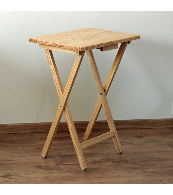 Skládací stolek dřevěný, přírodní SD123