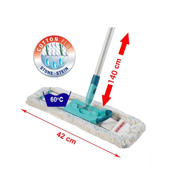 Podlahový mop PROFI Cotton Plus s kovovou tyčí - CLICK System LEIFHEIT 55215