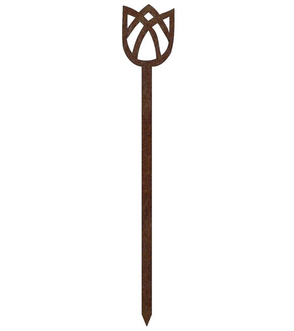 Zahradní dekorace tulipán 62 x 10 cm, corten CORGARDEN 1055