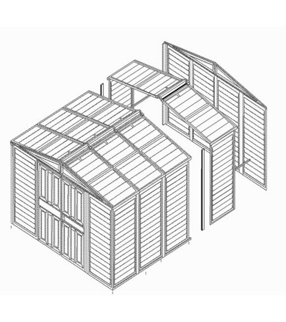 Prodlužovací modul pro domek Duramax Titan - dekor dub