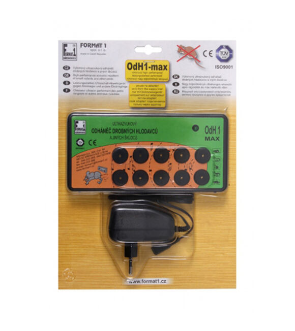 Odháněč kun, myší a potkanů OdH1 MAX s adaptérem - ultrazvukový FORMAT1 49184