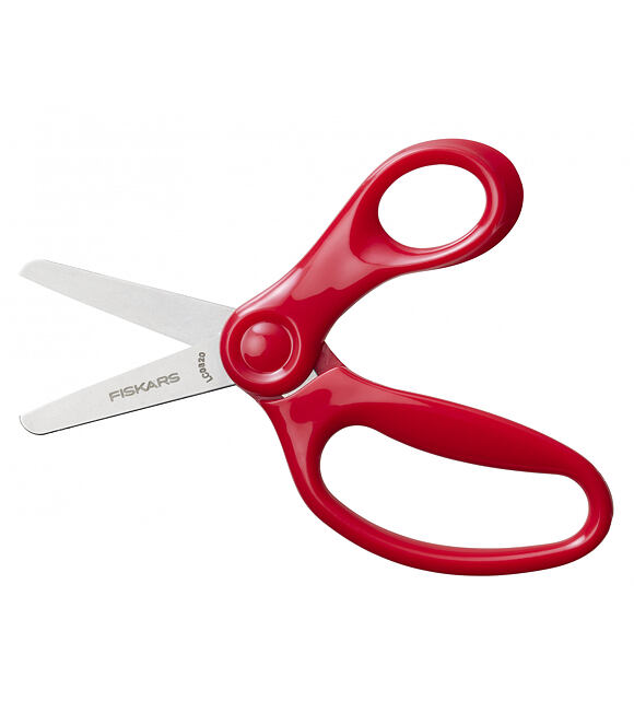 Dětské nůžky se zaoblenou špičkou 13 cm - červené FISKARS 1064071