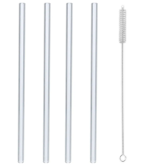 Brčko nápojové s kartáčkem, 20 cm, skleněné 4 ks ORION 151437
