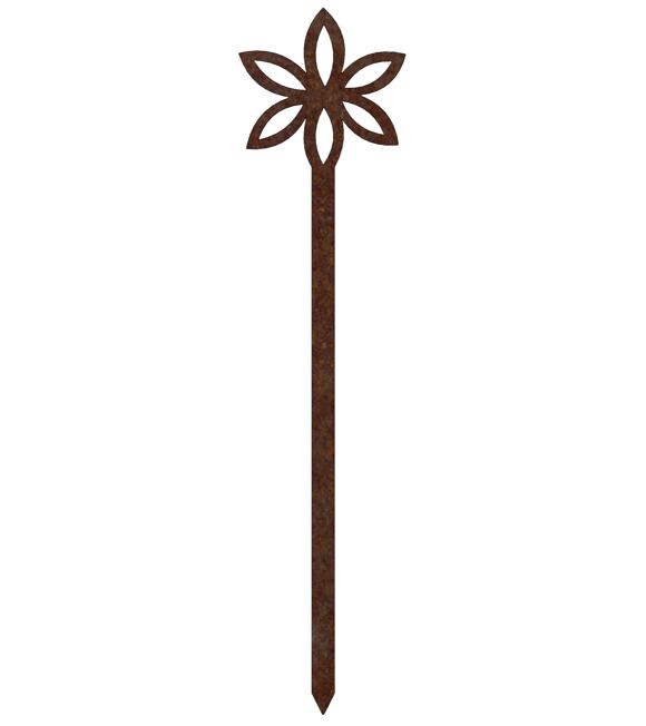 Zahradní dekorace květina 3, 68 x 16  cm, corten CORGARDEN 1056
