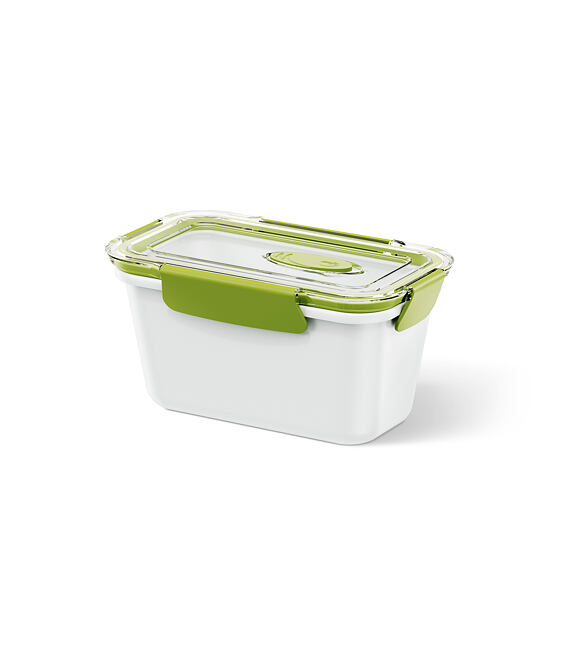 Svačinová dóza na salát bílá/zelená 0,9 l Bento box Emsa