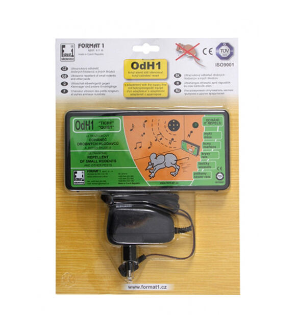 Odháněč kun, myší a potkanů OdH1 s adaptérem - ultrazvukový tichý FORMAT1 49181