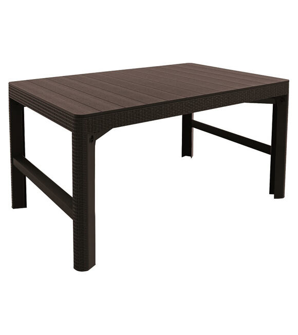 Lyon rattan Stůl zahradní 116 x 72 cm, hnědý KETER 233834